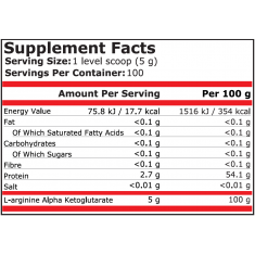 Pure Nutrition - Aakg Powder - 500 Г