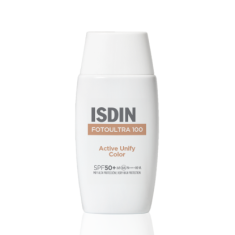 ISDIN Тониран слънцезащитен флуид SPF 50+ с депигментиращо действие 50 ml