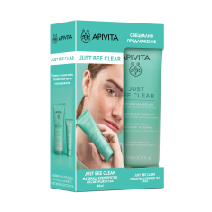 Apivita Just Bee Clear Матиращ крем 40 ml + Измивен гел 200 ml