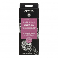 Apivita Express Beauty Маска за лице с артишок, AHA и PHA киселини 2x8ml х6 броя