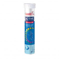 SupraVit Active Витамини и минерали с коензим Q10 за енергия и тонус х20 ефервесцентни таблетки - Kendy Pharma