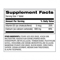 Swanson Calcium 600 with Vitamin D x60 таблетки