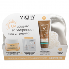 Vichy НЕСЕСЕР Neovadiol Peri-Menopause Дневен крем за нормална кожа 50 ml + Capital Soleil SPF50+ Мултизащитно мляко 75 ml