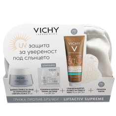 Vichy НЕСЕСЕР Liftactiv Supreme за нормална кожа 50 ml + Capital Soleil SPF50+ Мултизащитно мляко 75 ml