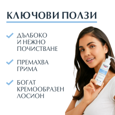 Eucerin DermatoClean Почистващо мляко с хиалурон 200 ml