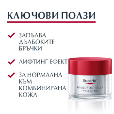 Eucerin Hyaluron-Filler + Volume Lift Дневен крем за нормална до смесена кожа 50 ml