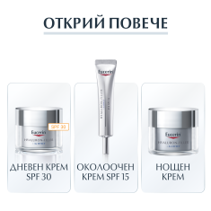 Eucerin Hyaluron-Filler Дневен крем SPF30 50 ml + Околоочен крем SPF15 15 ml