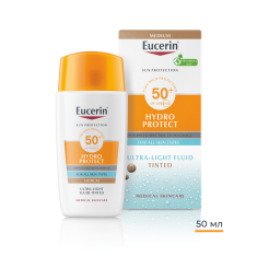 Eucerin Hydro Protect SPF50+ Слънцезащитен ултралек флуид за лице - Тъмен 50 ml