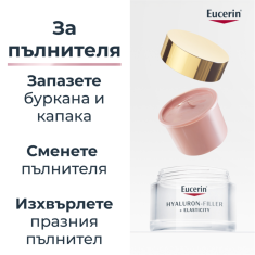 Eucerin® Hyaluron-Filler+Elasticity Rosy Озаряващ дневен крем SPF30 Пълнител 50 ml