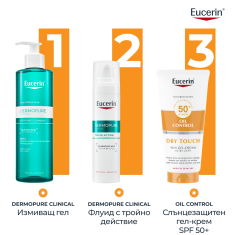 Eucerin Sun Oil Control Dry Touch SPF50+ Слънцезащитен гел-крем за тяло 200 ml