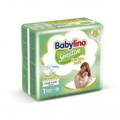 Babylino Sensitive Пелени Midi N1 2-5 kg х26 броя