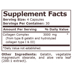 Pure Nutrition - Collagen Peptides 750 Mg - 120 Capsules