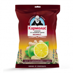 Кармолис бонбони от алпийски билки с джинджифил и витамин С, с вкус на лимон 72 г
