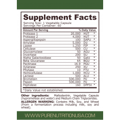Pure Nutrition - Digest Matrix - 60 Capsules