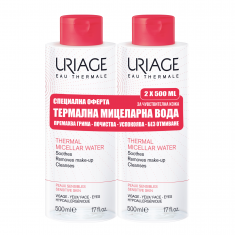 Uriage Дуо комплект Мицеларна почистваща вода за чувствителна кожа 2 броя x500 ml