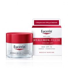Eucerin Hyaluron-Filler + Volume Lift Дневен крем за нормална и смесена кожа 50 ml