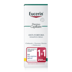 Eucerin ДУО Dermo Capillaire Крем-Шампоан против сух пърхот за сърбящ скалп 250 ml 1+1