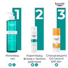 Eucerin DUO Pack DERMOPURE Clinical Измиващ гел 400 ml х2 броя
