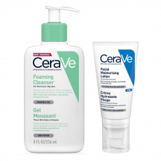 CeraVe Протокол за ежедневна грижа за лице за нормална към комбинирана кожа (почистване и грижа)