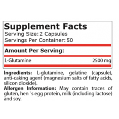 Pure Nutrition - Glutamine Capsules 1250 Mg - 100 Капсули