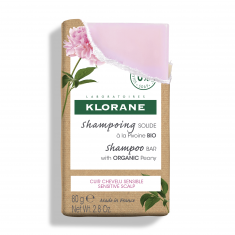 Klorane Твърд шампоан за чувствителен скалп с органичен божур 80 g