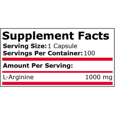 Pure Nutrition - L-Arginine 1000 Mg - 100 Капсули