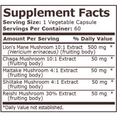 Pure Nutrition - Lion's Mane Complex - 60 Veg Capsules