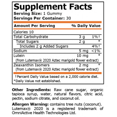 Pure Nutrition - Lutein Mango Flavored - 30 Gummies