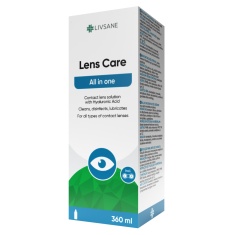 Livsane Разтвор и контейнер за контактни лещи 360 ml
