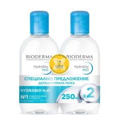 Bioderma Промо Hydrabio H2O Мицеларна Вода за Чувствителна и Дехидратирана кожа 2 броя x250 ml