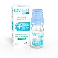NAVI NaCl 5%PF хипертонични капки за очи 10 ml