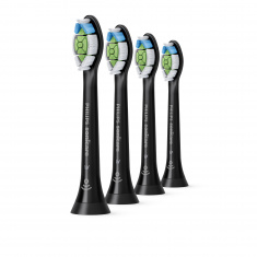 Philips Sonicare накрайник за ел. четка за зъби, 4бр. Optimal White Black HX6064/11