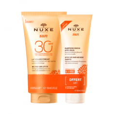 Nuxe Sun SPF30 Лосион за лице и тяло 150 ml + Шампоан за коса и тяло за след слънце 100 ml