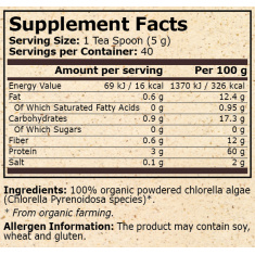 Pure Nutrition - Organic Chlorella - 200 G
