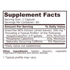 Pure Nutrition - Green Tea - 60 Capsules