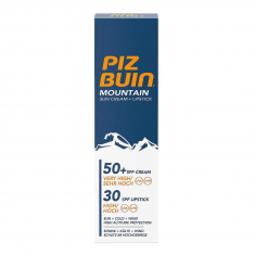 Piz Buin Комбиниран Слънцезащитен крем за планина SPF50 20 ml + Стик за устни SPF30 3 g