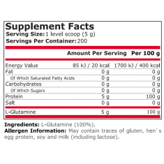 Pure Nutrition - 100% Pure Glutamine - 1000 Г