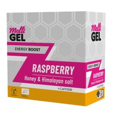 MelliGEL Raspberry +caffeine Energy Gel - Био Енергиен Гел 32 g x12 броя