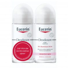 Eucerin 48h Рол-он без алуминиеви соли, за чувствителна кожа 2 броя х50 ml