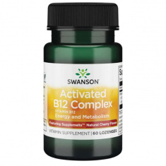 Swanson Активиран комплекс B12 с естествен аромат на череша x60 дъвчащи таблетки