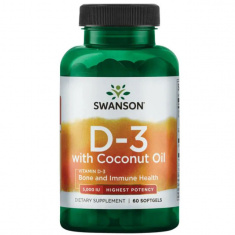 Swanson Витамин D3 с органично кокосово масло
