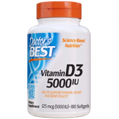 Doctor's BEST Витамин D3 5000IU х180 капсули