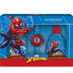 Naturaverde Marvel Spiderman Комплект Душ-гел 250 ml + Течен сапун 300 ml + Гривна изстрелваща дискове