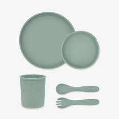 KikkaBoo Сет за хранене 5 части Platinum Silicone Sage