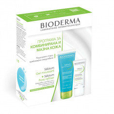 Bioderma Sebium Pore refiner Коригираща грижа за разширени пори 30 ml + Гел мусан 100 ml