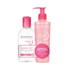 Bioderma Sensibio Мицеларна вода + Измивен гел