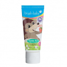 Brush Baby Паста за зъби за бебета и деца 0-2 г. ягода, без флуорид ТАРАЛЕЖ 50 ml