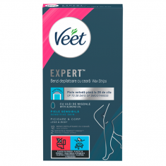 Veet Easy-Gel Ленти за тяло и крака за чувствителна кожа х12 броя
