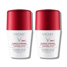 Vichy Deo-Duo Пакет: Рол-он дезодорант Рутина CLINICAL CONTROL дезодорант, тестван за контролиране на прекомерното изпотяване до 96 часа