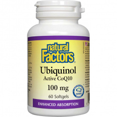 Natural Factors Убиквинол QH Активен Коензим Q10 100 mg x60 софтгел капсули